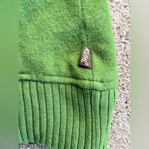 Kuhl Merino Wool Full Zip Hooded Sweater Green XS - Picture 5 of 8